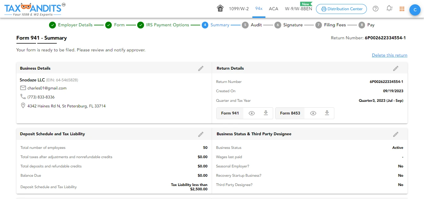 Review your Form 941